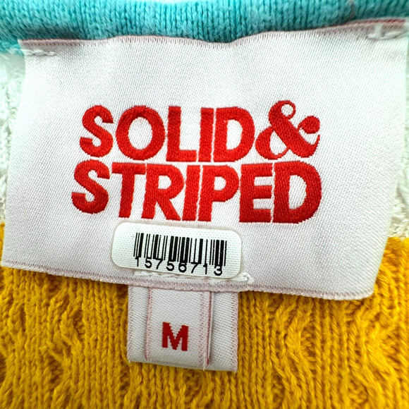 SOLID & STRIPED Medium Aubrey Crochet Knit Maxi Dress Sleeveless Colorful Beach - Picture 6 of 11